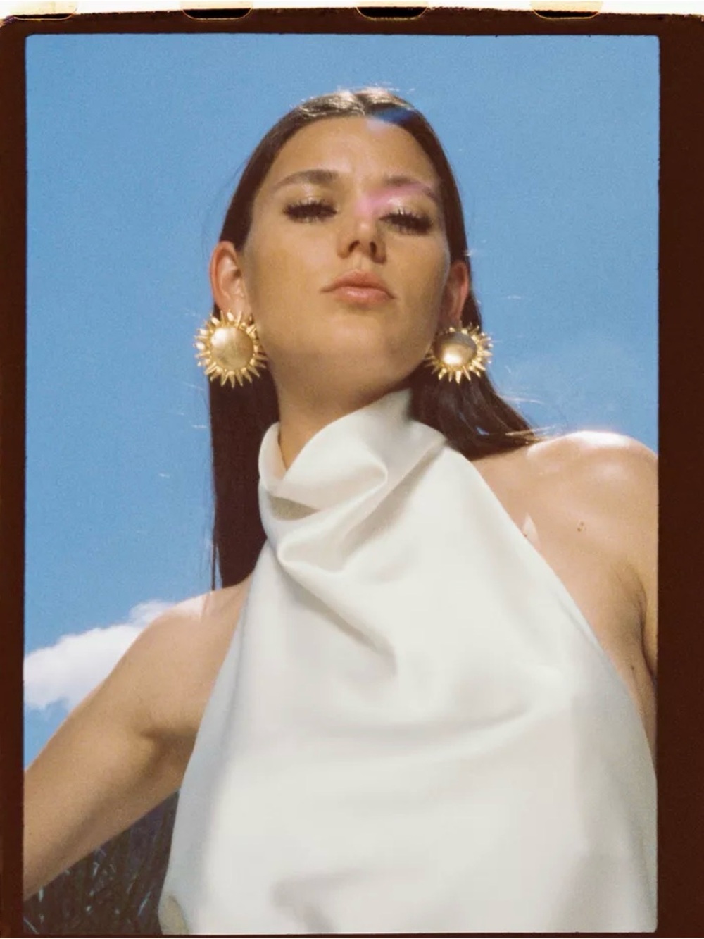 Zara Gold Sunburst Hoop Earrings